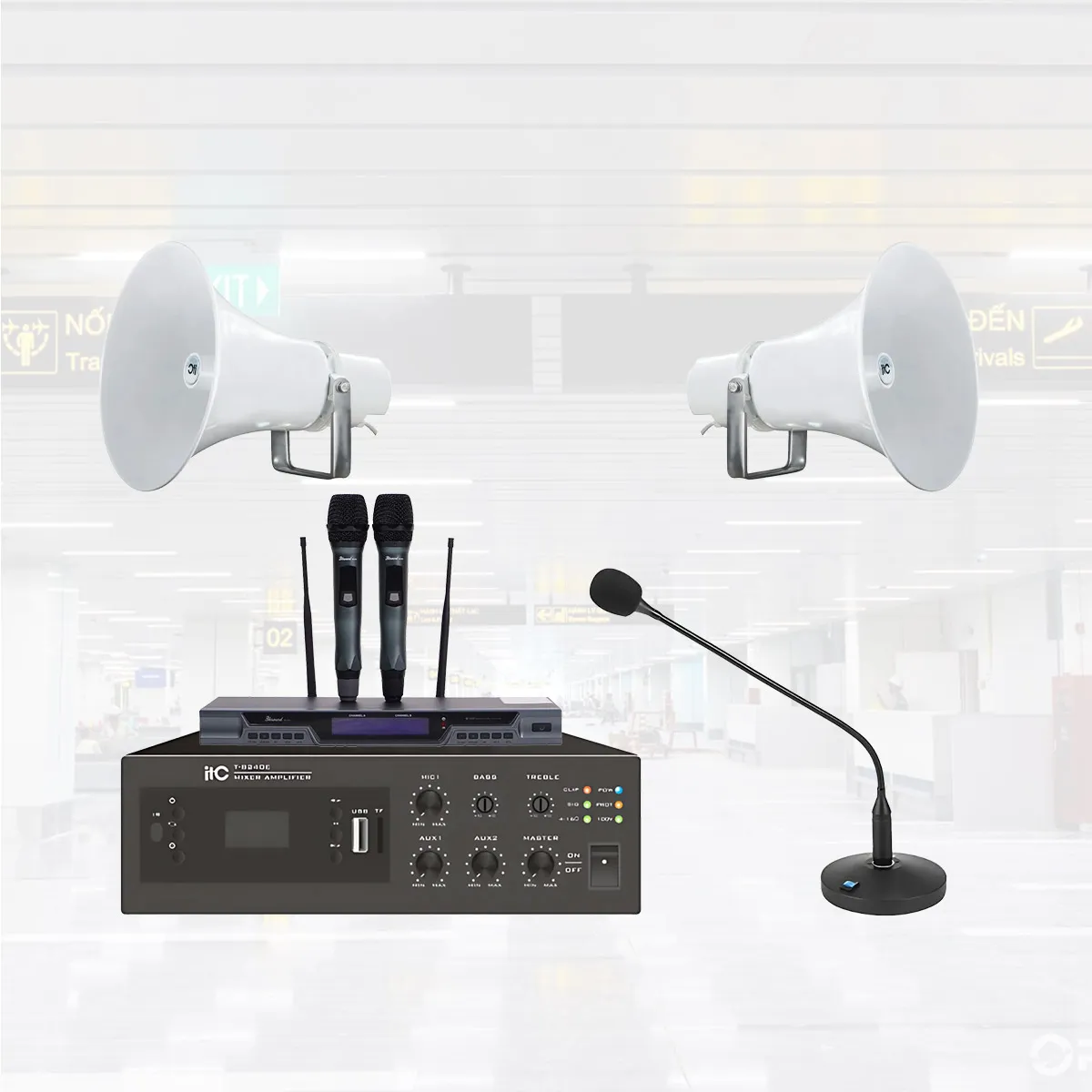 Hệ thống âm thanh thông báo cho cầu đường, nhà ga, trạm thu phí, truyền thanh thôn, bản, xã 03 (ITC T-720K, ITC T-B120E)