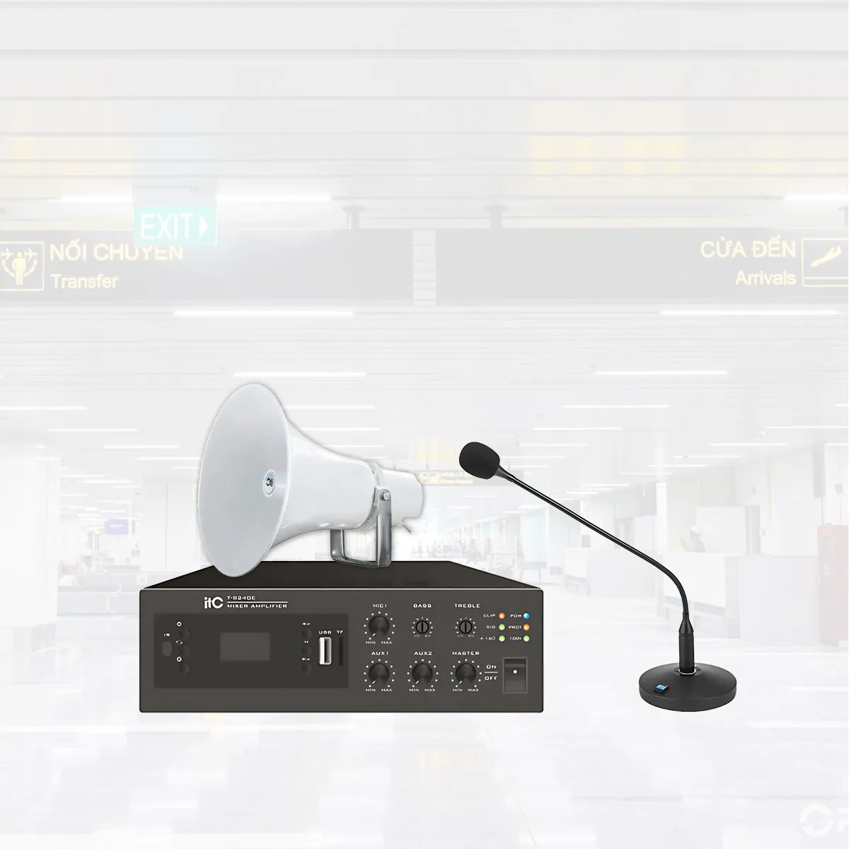 Hệ thống âm thanh thông báo cho cầu đường, nhà ga, trạm thu phí, truyền thanh thôn, bản, xã 04 (ITC T-720K, ITC T-B60E)
