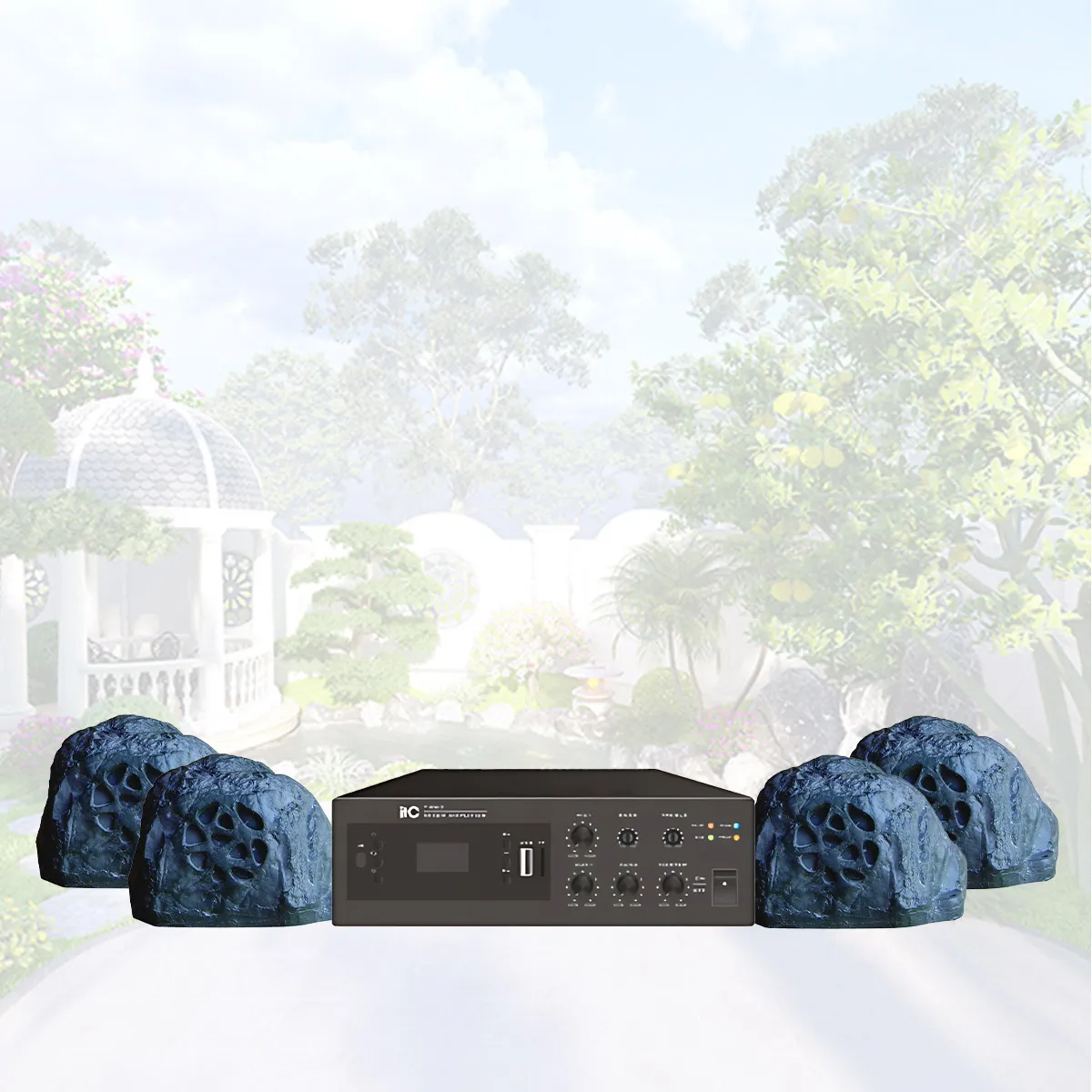 Hệ thống âm thanh nhạc nền sân vườn 07 (ITC T-300R, ITC T-B60E)
