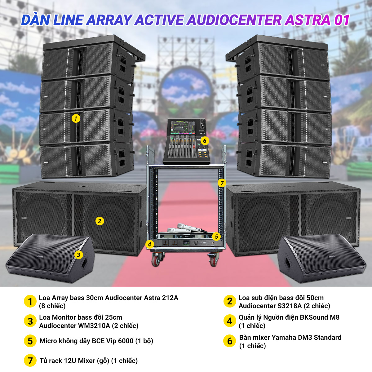 D&agrave;n Line Array Active Audiocenter Astra 01