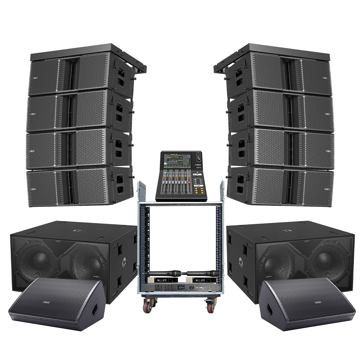 Dàn Line Array Active Audiocenter Astra 02 (Audiocenter Astra 212A, K-LA218-DSP, WM3210A, DM3 Standard...)