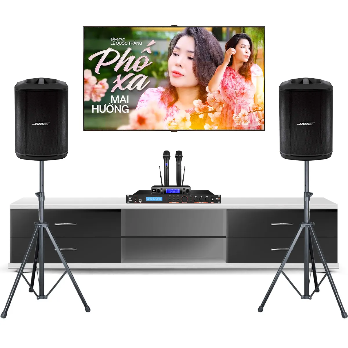 Dàn karaoke Bose 12 (Bose S1 Pro Plus, JBL VX9, JBL VM300)