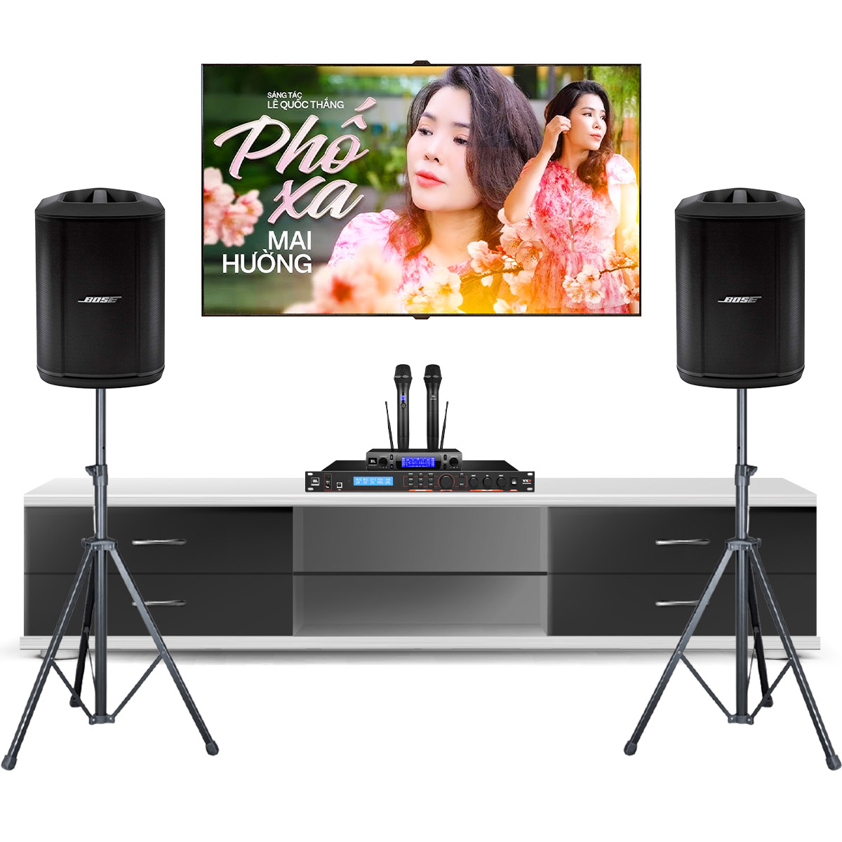 Dàn karaoke Bose 12 (Bose S1 Pro Plus, JBL VX9, JBL VM300)
