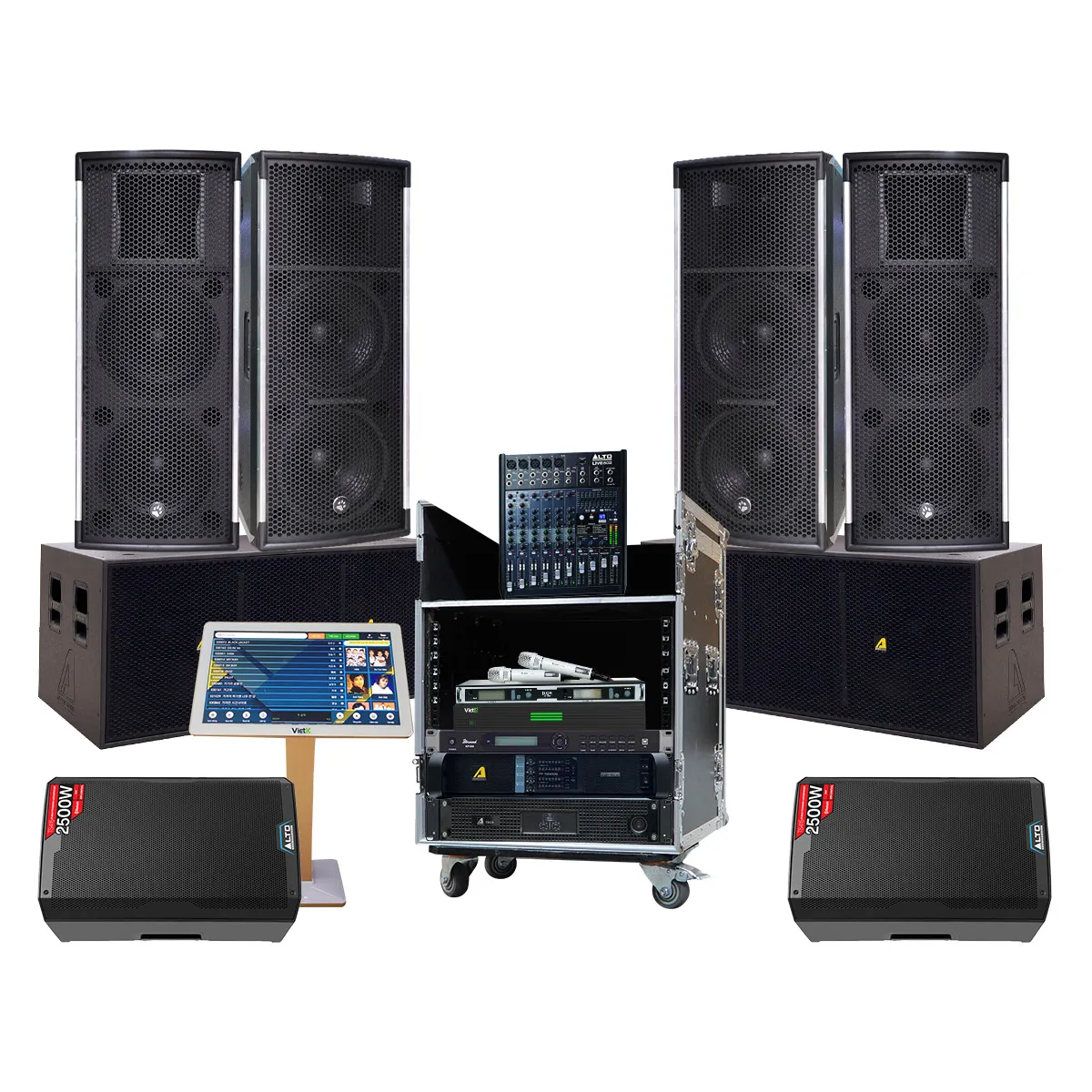Dàn âm thanh hội trường sân khấu, đám cưới BC-Catking 15 (CatKing 2.3+, Alto TS415, FP10000Q, TD218, KP500,...)