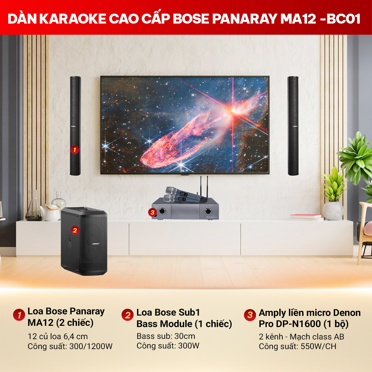 Dàn karaoke cao cấp Bose Panaray MA12 -BC01