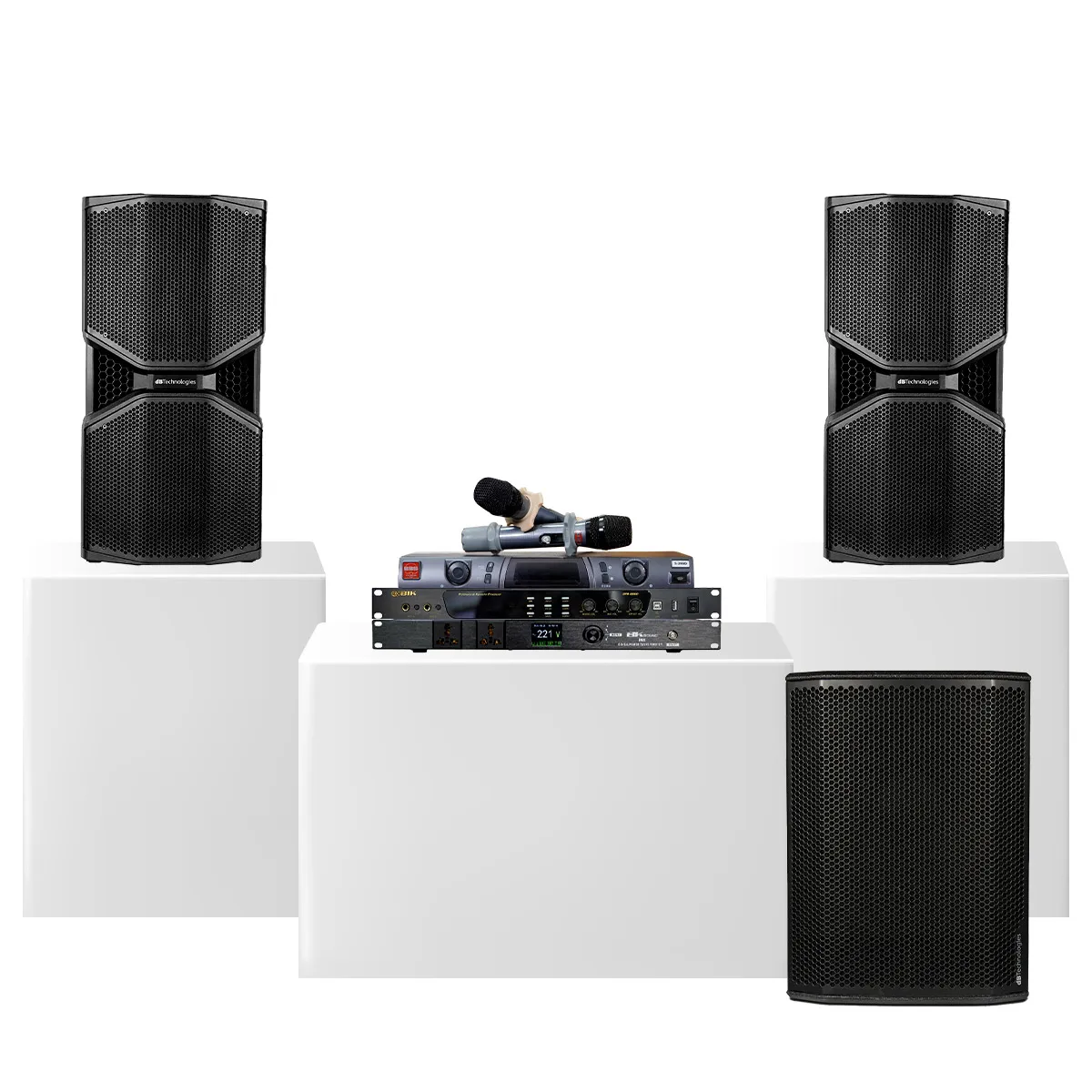 Dàn karaoke gia đình cao cấp dBTechnologies 01 (dBTechnologies Opera Reevo 212, BPR-8600, Sub 615, BBS-290D, BKSound M8)