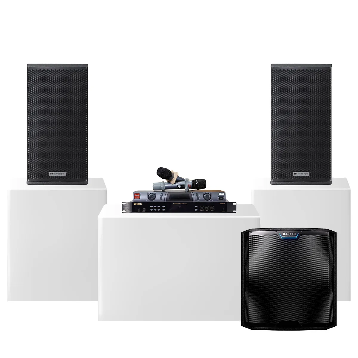 Dàn karaoke gia đình cao cấp dBTechnologies 03 (dBTechnologies Vio X12, BIK BPR-5800, Alto TS15S, BBS-S290D)