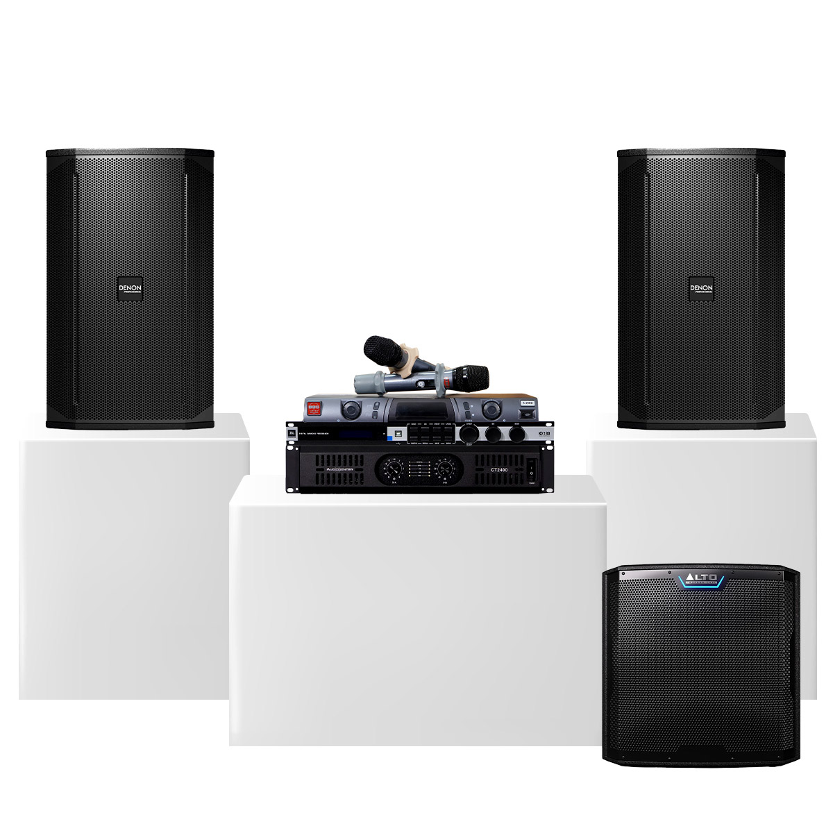 Dàn karaoke cao cấp Denon Nhật 12 (Denon DN-512, Audiocenter CT2400, JBL KX180A, Alto Ts12S, BBS S290D) - Hình 2