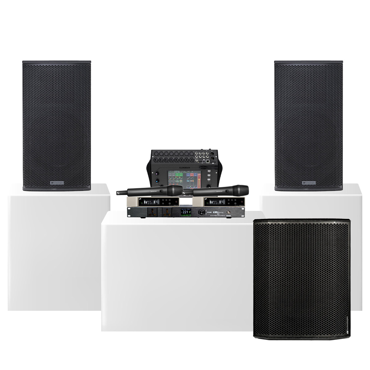 Dàn karaoke siêu cao cấp cho gia đình - biệt thự 03 (dBTechnologies Vio X15, Sub 618, CQ-18T,…)