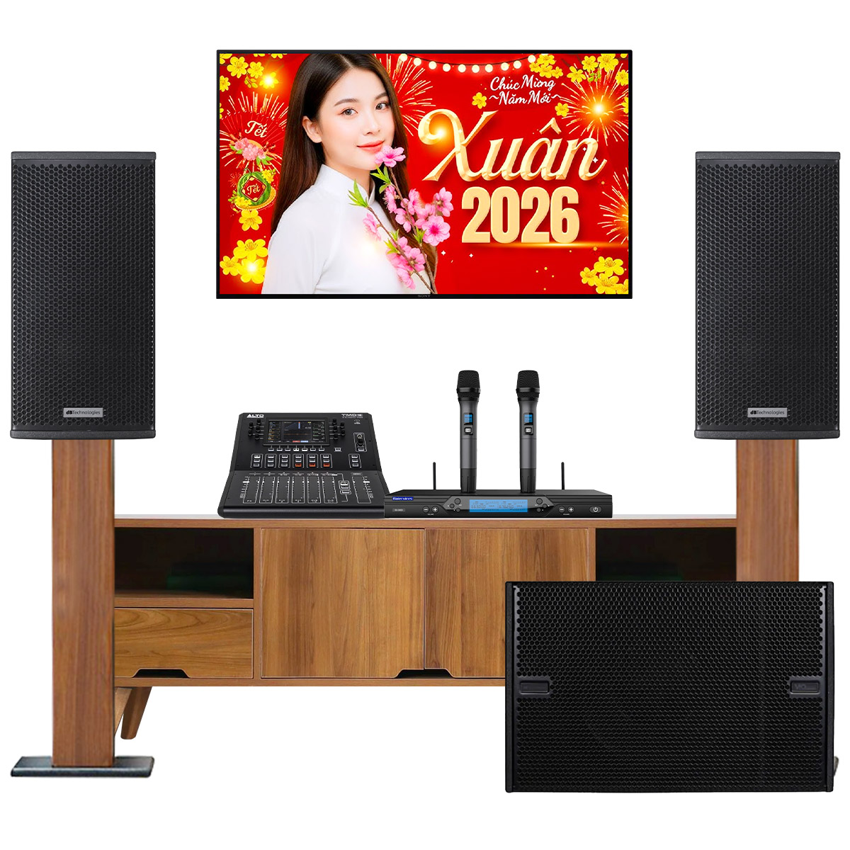 Dàn karaoke siêu cao cấp cho gia đình - biệt thự 08 (dBTechnologies Vio X12, VIO S115, Alto TMD16, Baiervires BS9800,…) - Hình 2