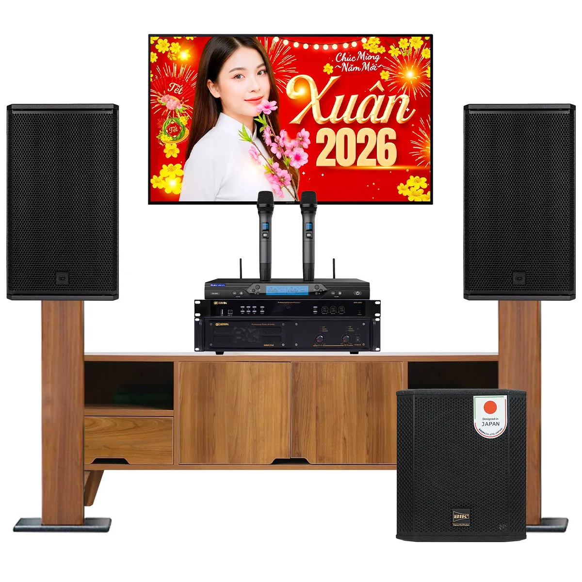 Dàn karaoke cao cấp RCF X-MAX 06 (RCF X MAX 12, BIK VM620A, BIK BPR-5800, BIK BBK-W25A, Baiervires BS9800) - Hình 2