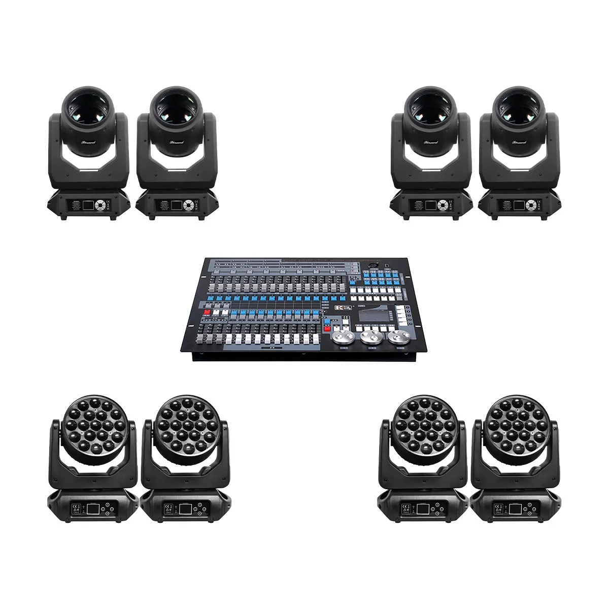 Combo đèn ánh sáng sân khấu, sự kiện, đám cưới 10 (BKSound LS500, Bksound LS19, KingKong KK1024)