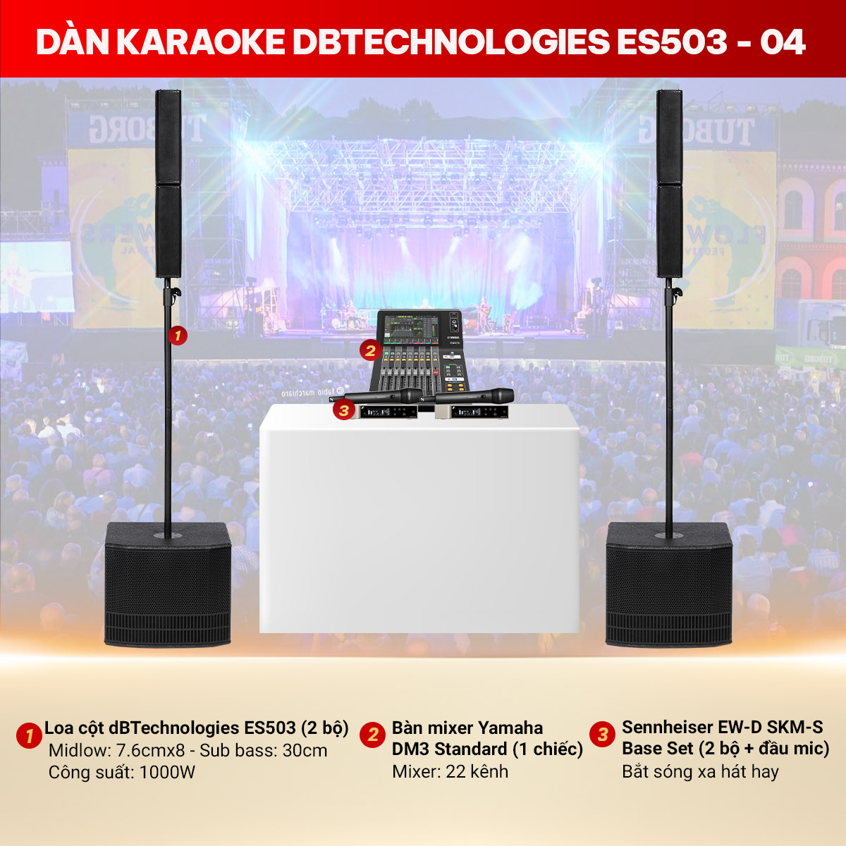 D&agrave;n karaoke dBTechnologies ES503-04
