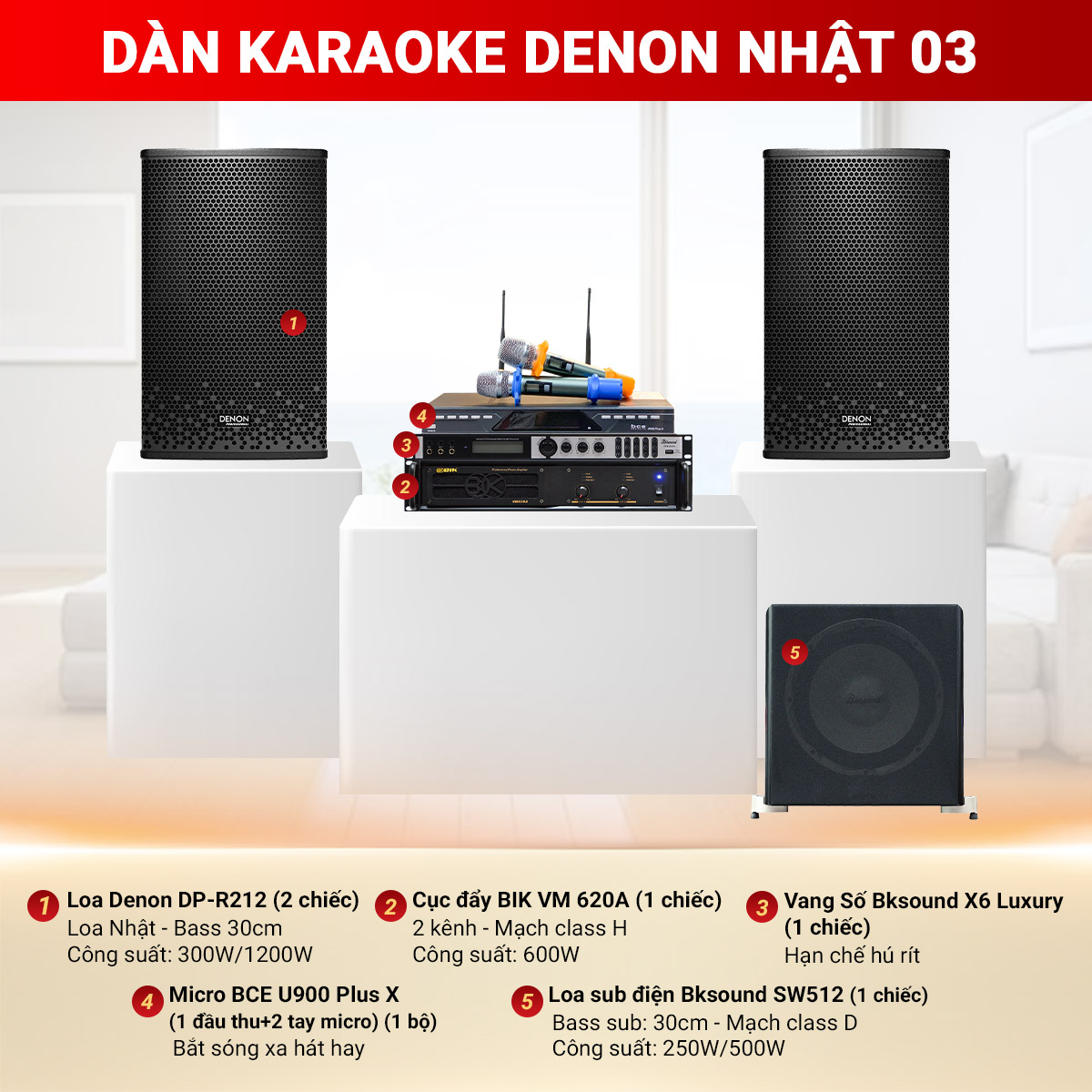 D&agrave;n karaoke Denon Nhật 03