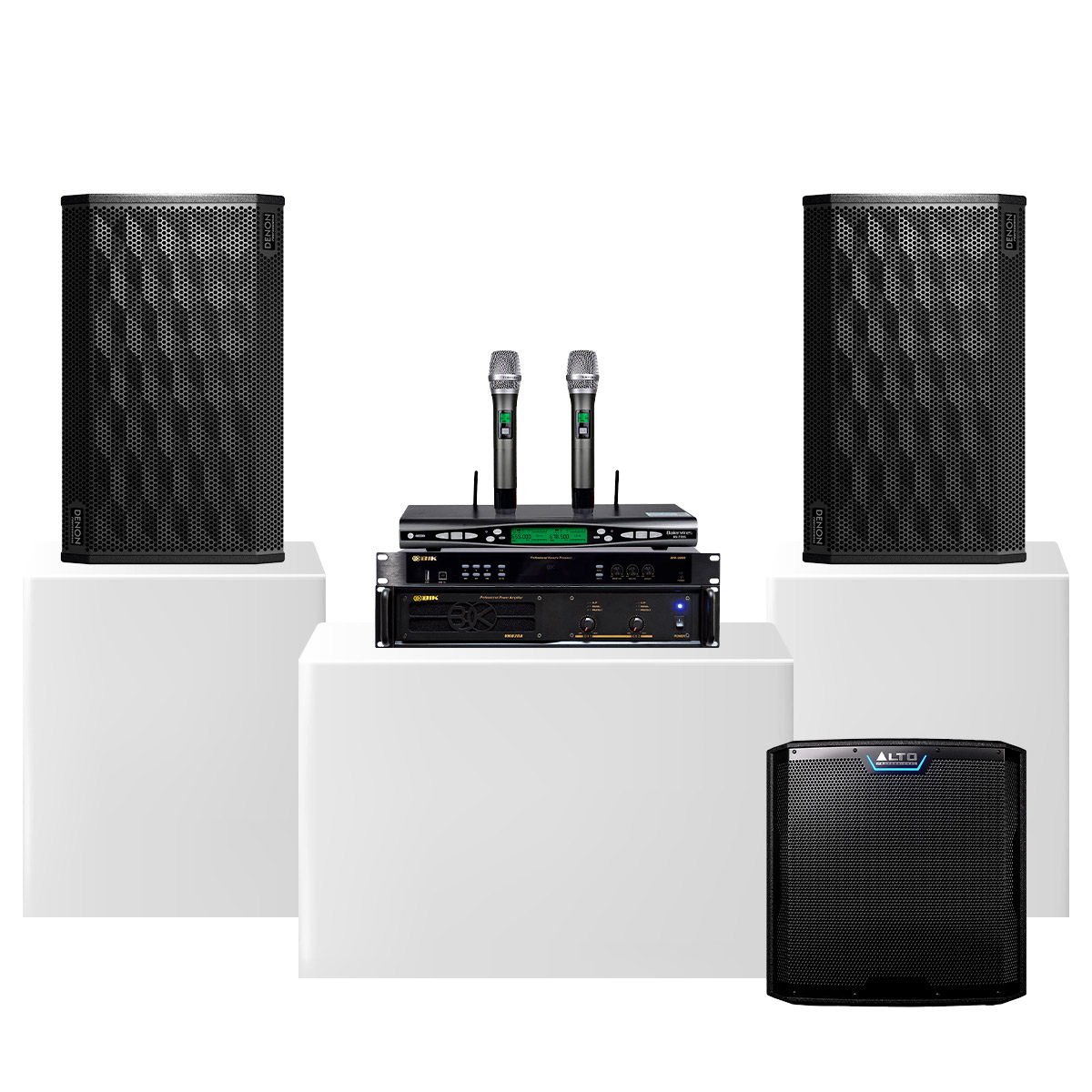 Dàn karaoke Denon Nhật 07( Denon DP-R312, BIK VM620A, BIK BPR-5800, Alto TS12S, Baiervires BS-790s) - Hình 4