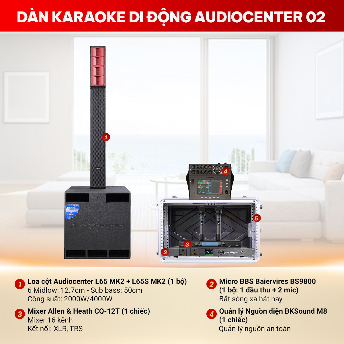 D&agrave;n karaoke di động Audiocenter 02