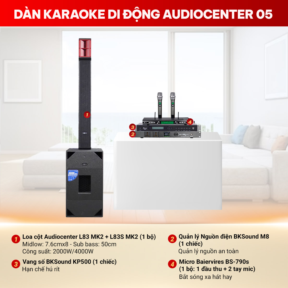 Dàn karaoke di động Audiocenter 05