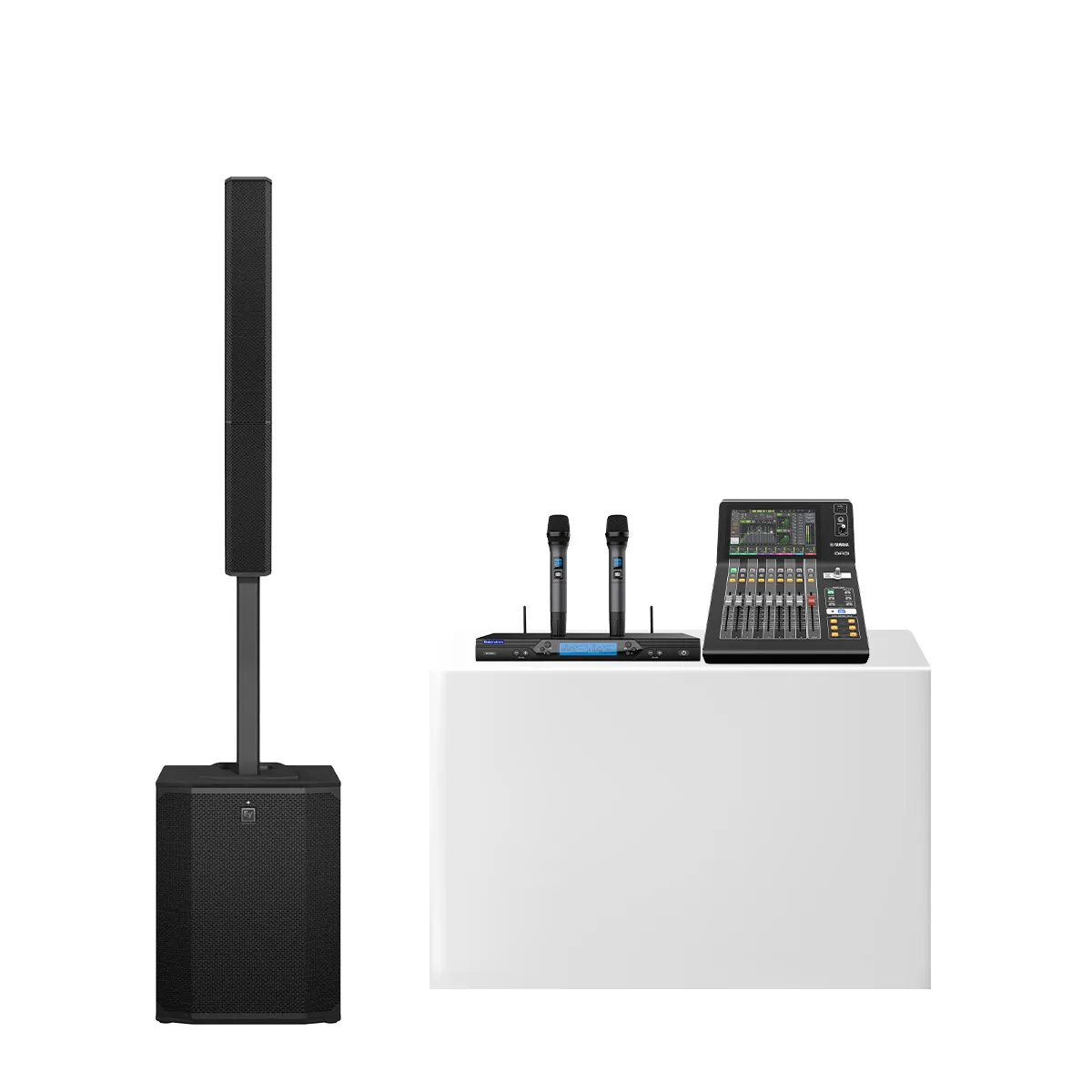 Dàn karaoke di động Evolve 01 (Electro voice Evolve 90, Yamaha DM3 Standard, Baiervires BS9800)