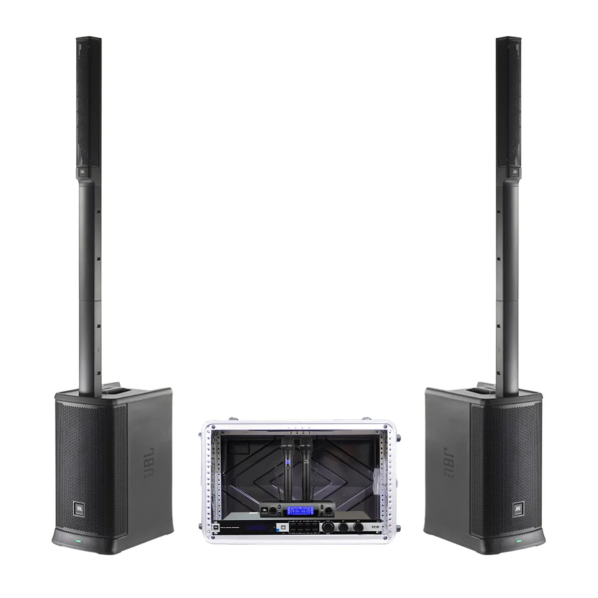 Dàn karaoke di động JBL 09 (JBL Eon One MK2 x 2 chiếc, JBL KX180A, JBL VM300)