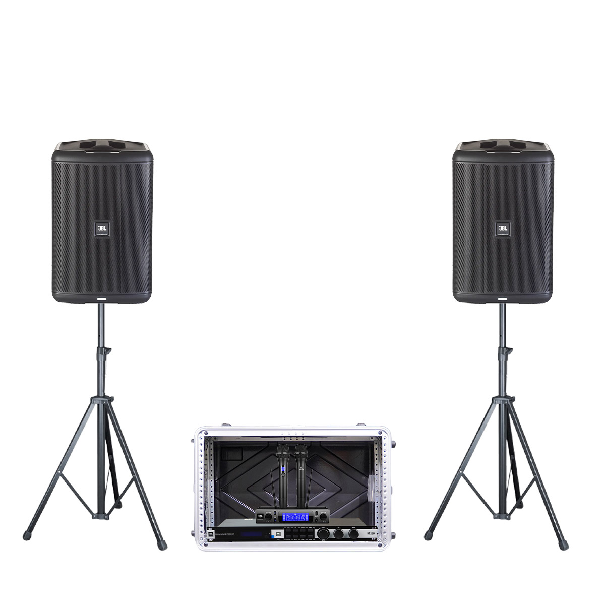 Dàn karaoke di động JBL 13 (JBL Eon One Compact, JBL KX180A, JBL VM300)