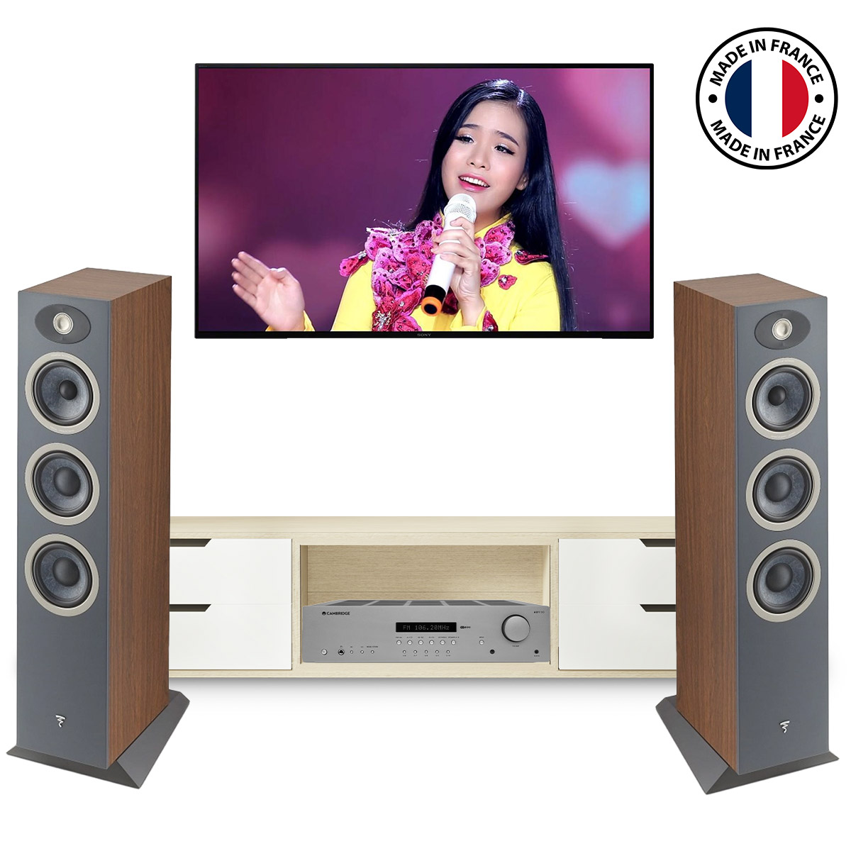 Dàn nghe nhạc Focal 01 (Focal Theva N2, Cambridge Audio AXR100)