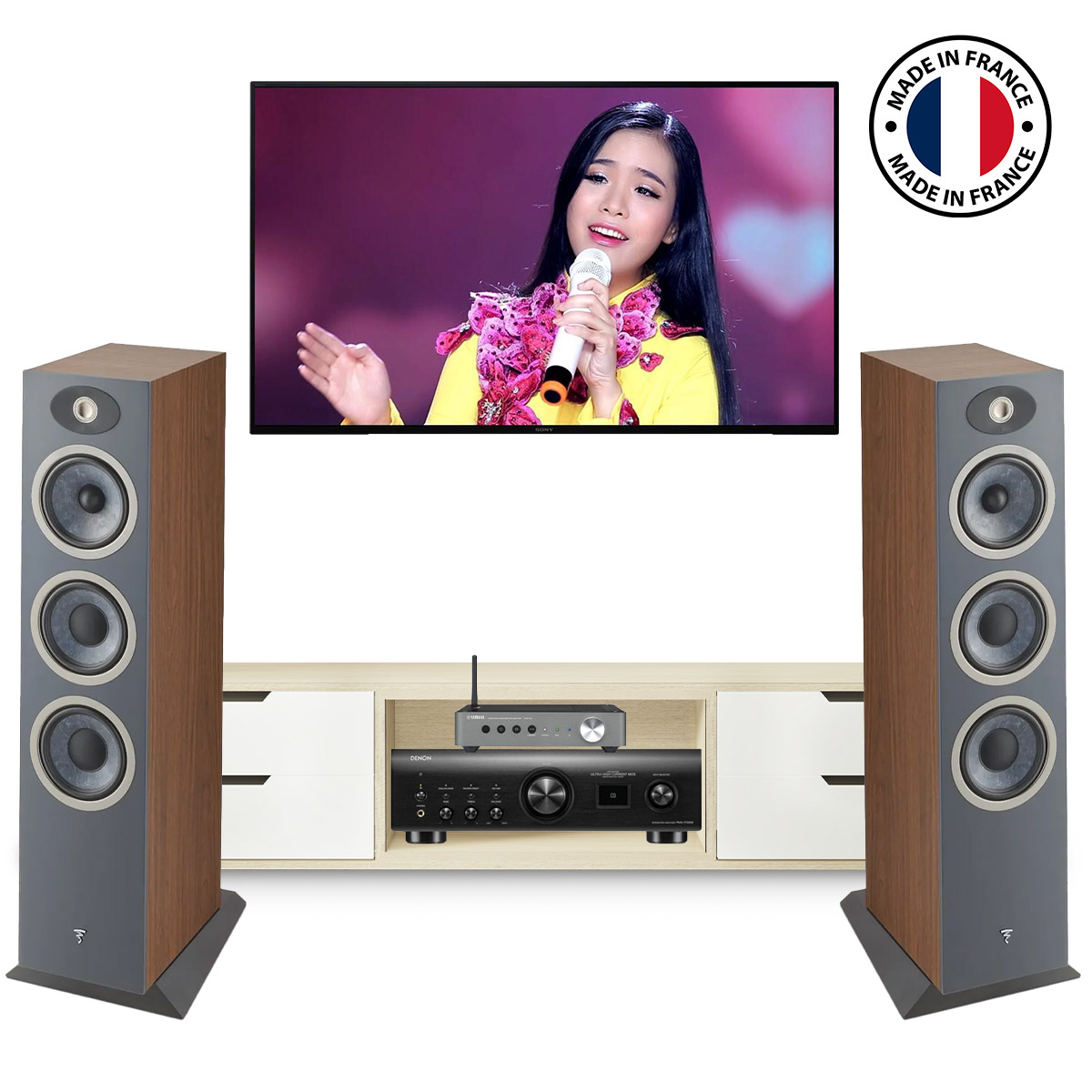 Dàn nghe nhạc Focal 05 (Focal Theva N3, Denon PMA 1700NE, Yamaha WXC-50)