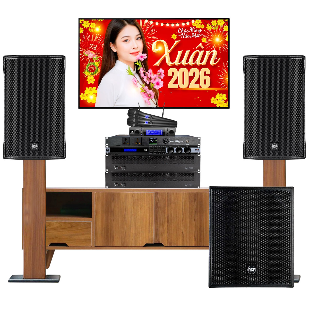 Dàn karaoke gia đình cao cấp RCF 07 (RCF C MAX 4112, RCF IPS 5.0K, RCF IPS 2.5K, KX190, S8018II, VM300,...) 