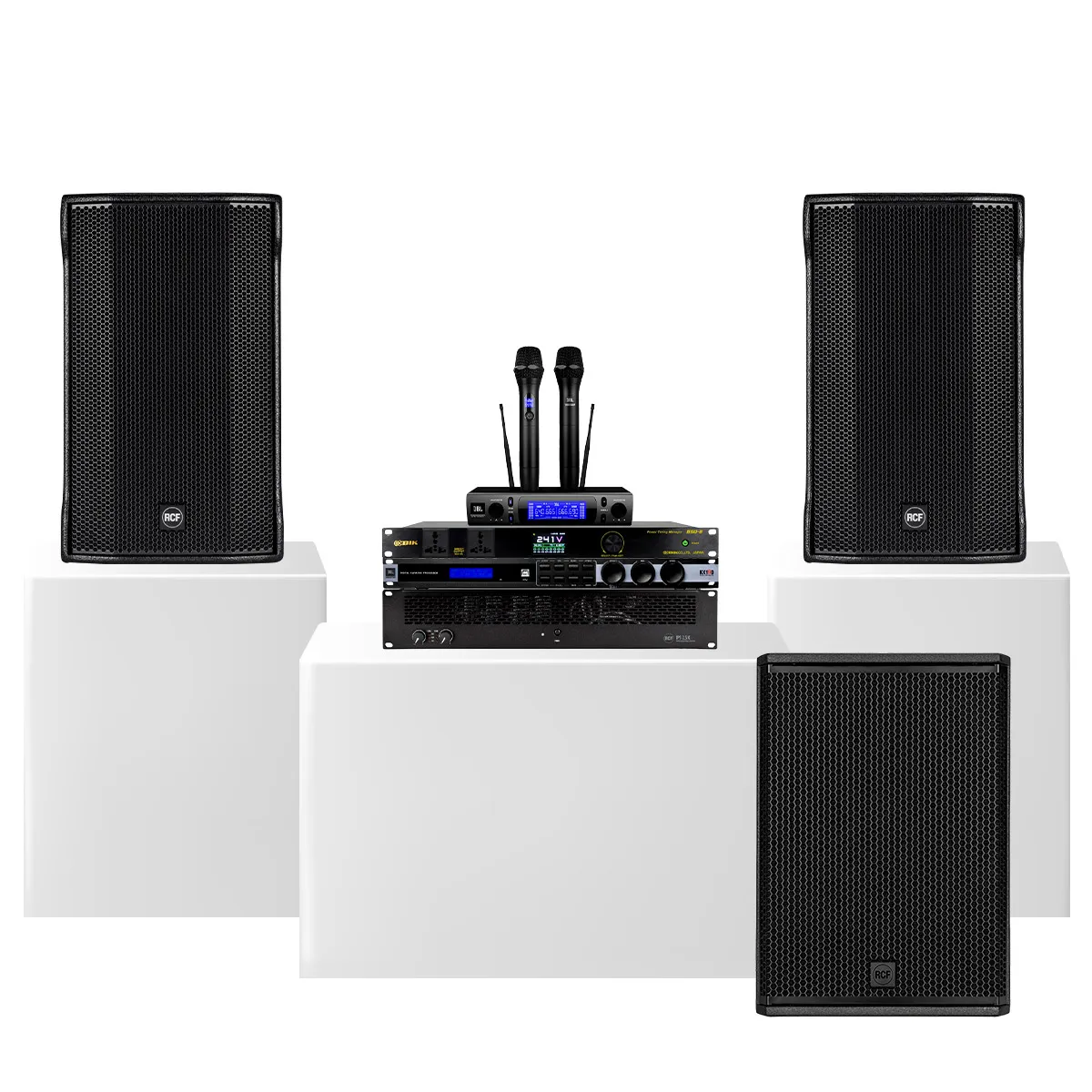 Dàn karaoke gia đình cao cấp RCF 10 (RCF C MAX 4112, RCF IPS 2.5K, JBL KX190, RCF 705-AS MK3, JBL VM300, BIK BSQ-8) - Hình 2