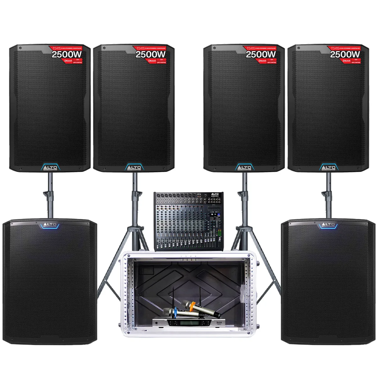 Dàn âm thanh hội trường, sân khấu Alto 10 (Alto TS415, Alto TS18S ,Alto Live1604, BCE UGX12)