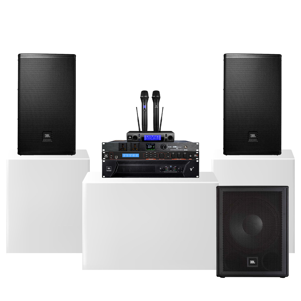 Dàn karaoke JBL cao cấp 27 (JBL MTS12, JBL V8, JBL VX9, JBL IRX115S, JBL VM300, Bksound M8) - Hình 2
