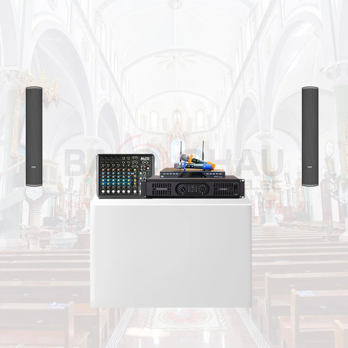 Dàn âm thanh nhà thờ, chùa Audiocenter 01 (Audiocenter Artist T65, Audiocenter CT1200, Alto TrueMix 800FX...)