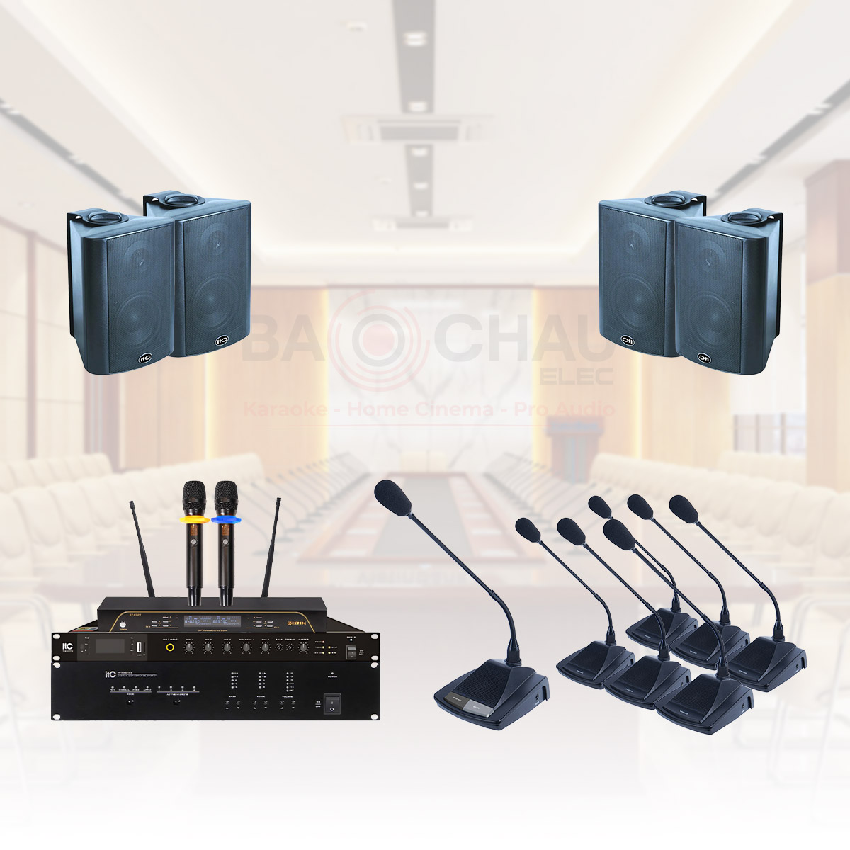 Hệ thống âm thanh thông báo hội nghị, phòng họp 06