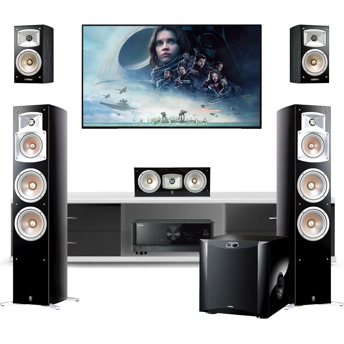 Dàn âm thanh xem phim 5.1 BC-10 (Yamaha NS 777, NS C444, NS B330, NS SW300, Yamaha V6A) - Hình 1
