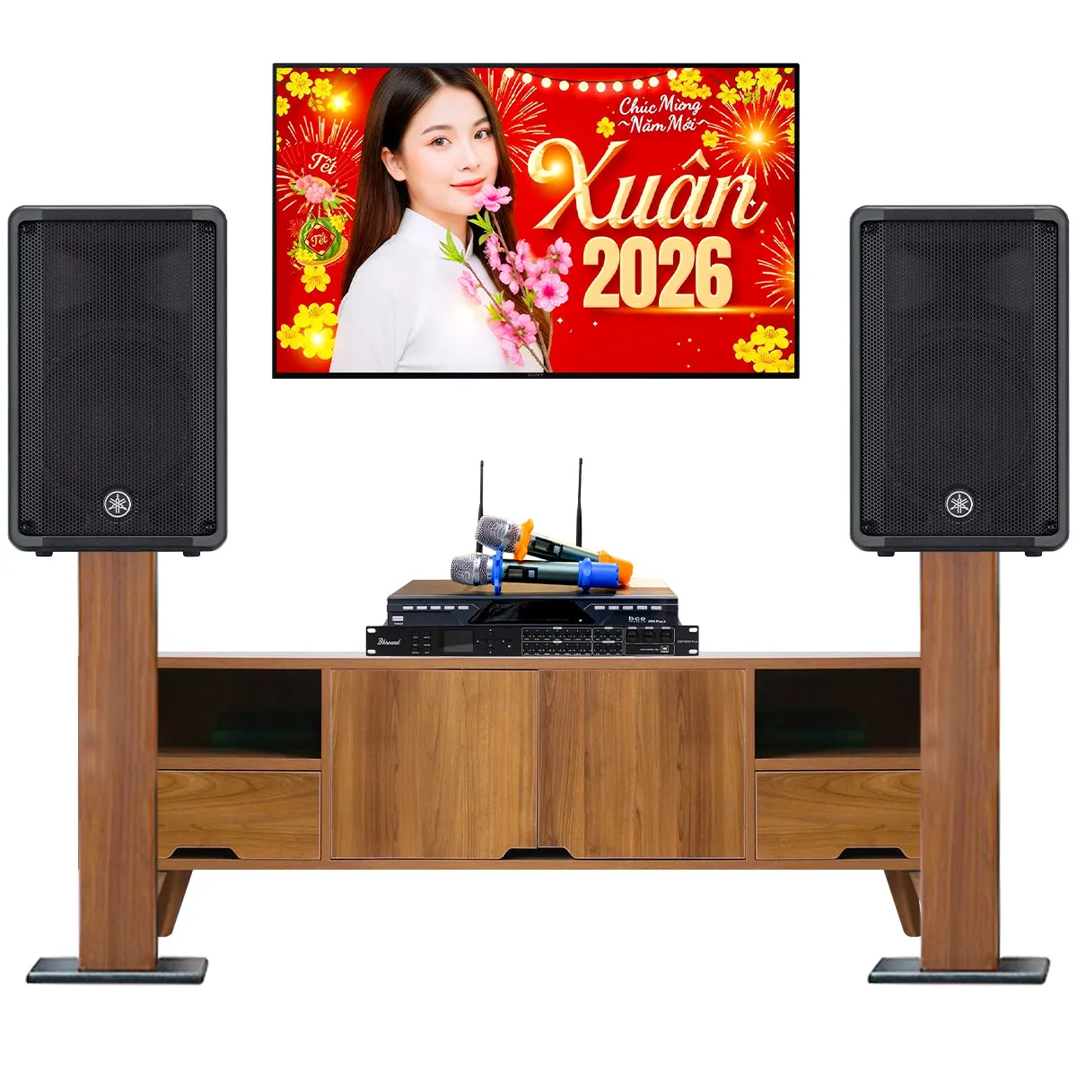 Dàn Karaoke Yamaha Active 04 (Yamaha DBR10, BKSound DSP 9000 Plus, U900 Plus X)