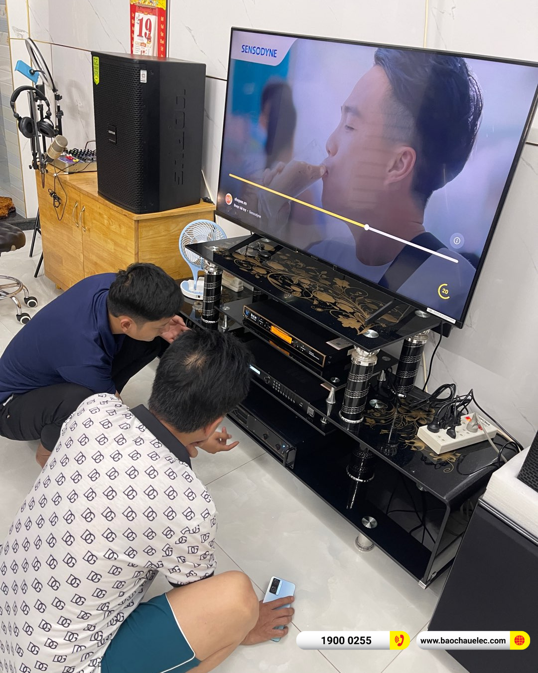 Lắp đặt d&agrave;n karaoke Domus hơn 36tr cho anh Hiền tại B&igrave;nh Dương