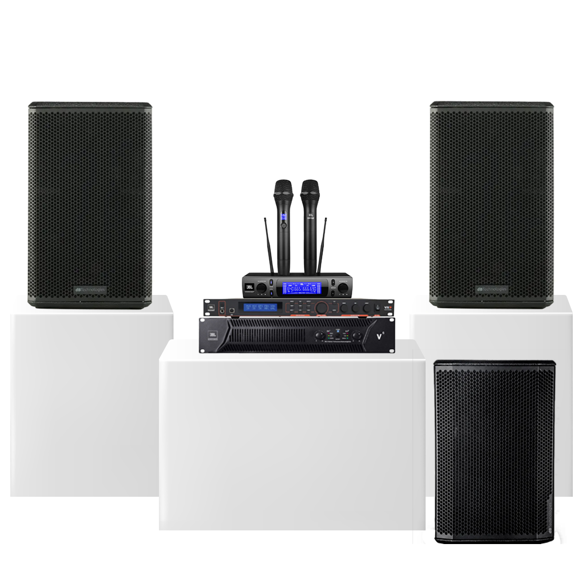 Dàn karaoke gia đình dBTechnologies 20 (dBTechnologies LVXP10, JBL V6JBL VX9, JBL VM300, dBTechnologies Sub612) - Hình 1