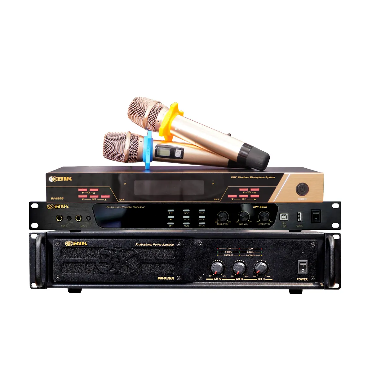 Dàn karaoke cao cấp JBL 40 (JBL XS15, BIK VM830A, BIK BPR-8600, BIK BJ-W66PLUS, BIK BJ-U600) - Hình 4