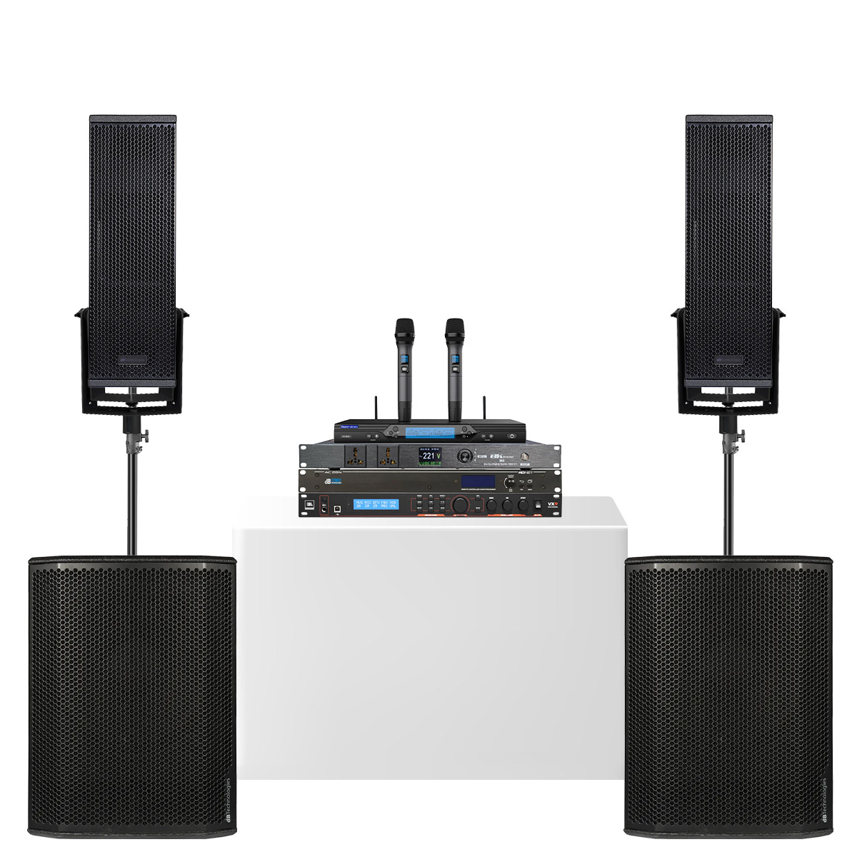 Dàn karaoke siêu cao cấp cho gia đình - biệt thự 07 (dBTechnologies Vio X206-100, Sub 615, JBL VX9, Baiervires BS9800…)