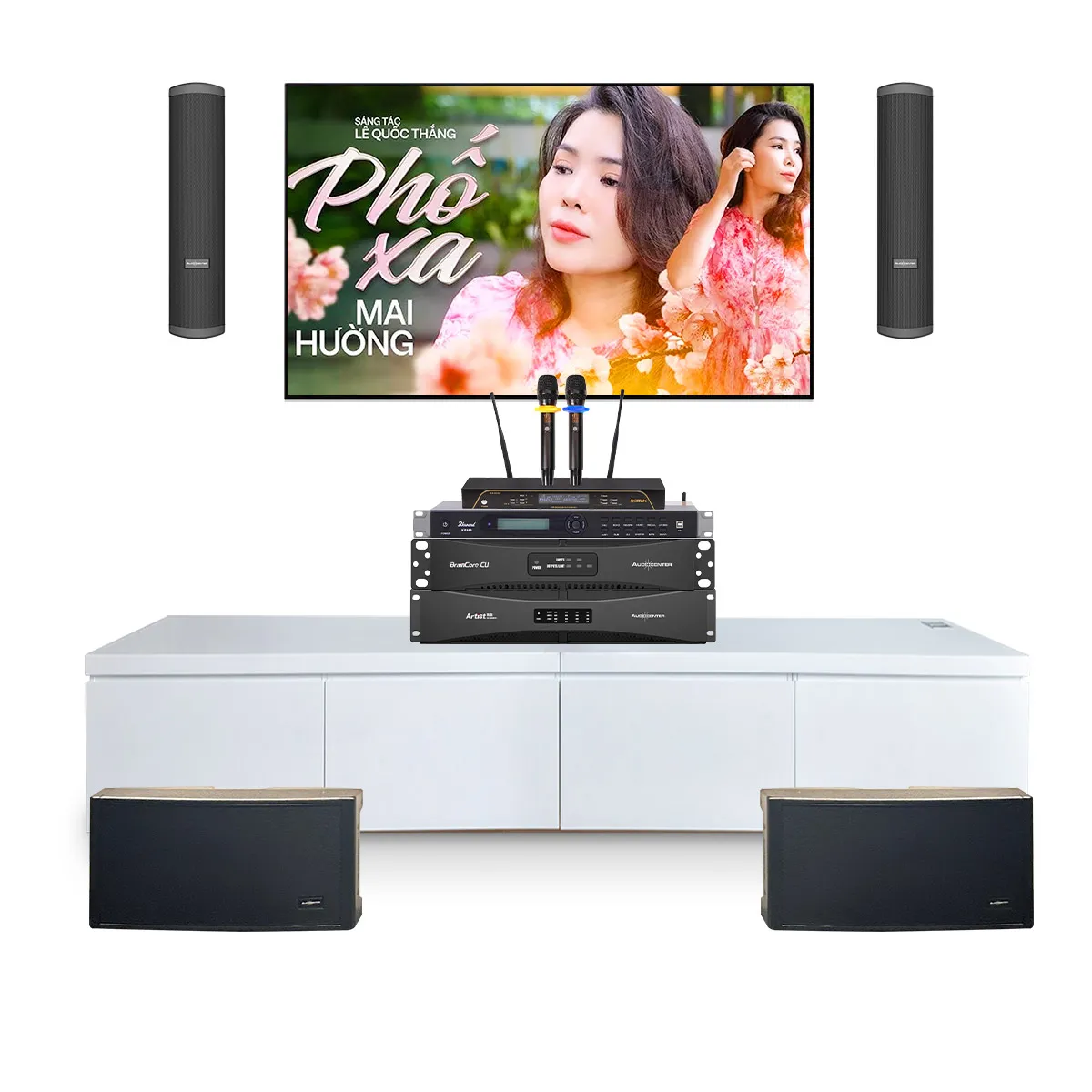Dàn karaoke gắn tường Audiocenter 06 (Audiocenter Artist T43, Audiocenter TW8, T4800, Bksound KP500, BIK BJ-U200) - Hình 1