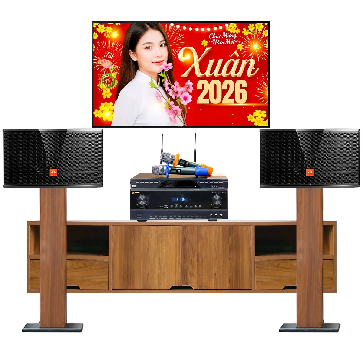 Dàn karaoke gia đình BC-T80GD (JBL CV1052T, BIK BJ-A88, U900 Plus X)