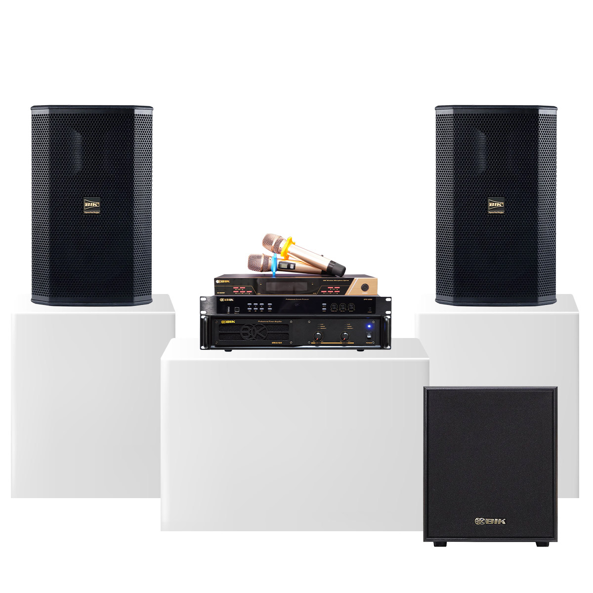 Dàn karaoke gia đình BIK 29 (BIK BSP 412II, BIK VM620A, BIK BPR-5800, BIK BJ W25AV II, BIK BJ-U600)