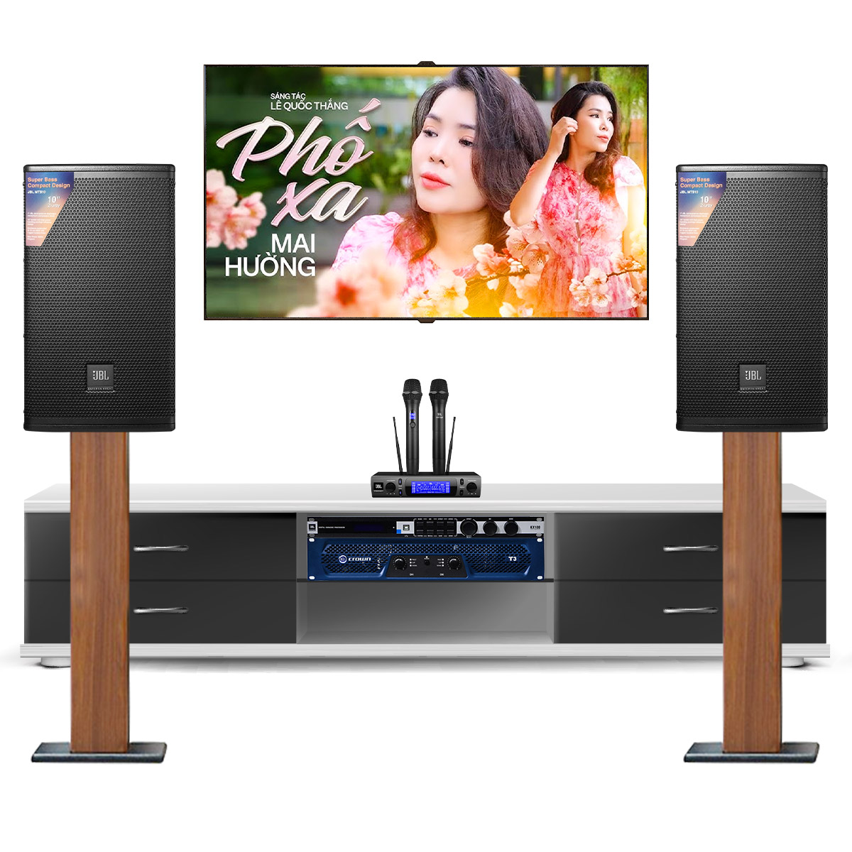 Dàn karaoke JBL Luxury 01 (JBL MTS10, Crown T3, JBL KX180A, JBL VM300)