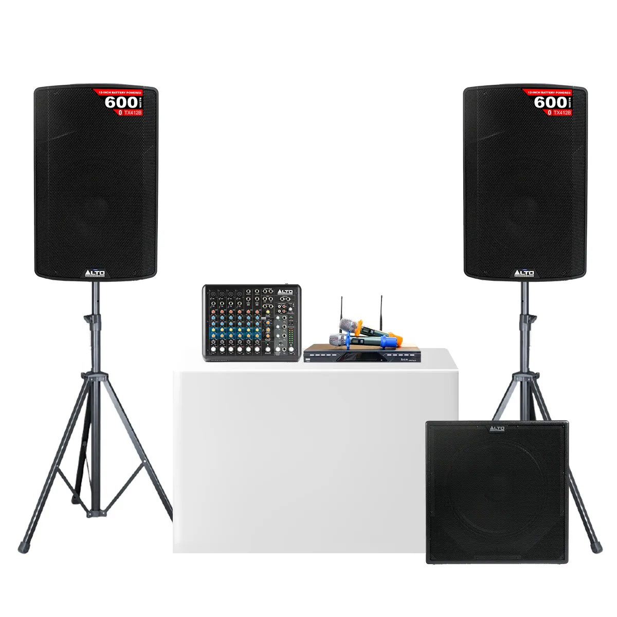 Dàn karaoke - Sân khấu Mini Alto 30 (Alto TX412B, Alto TX12S, Alto TrueMix 800FX, BCE U900 Plus X)