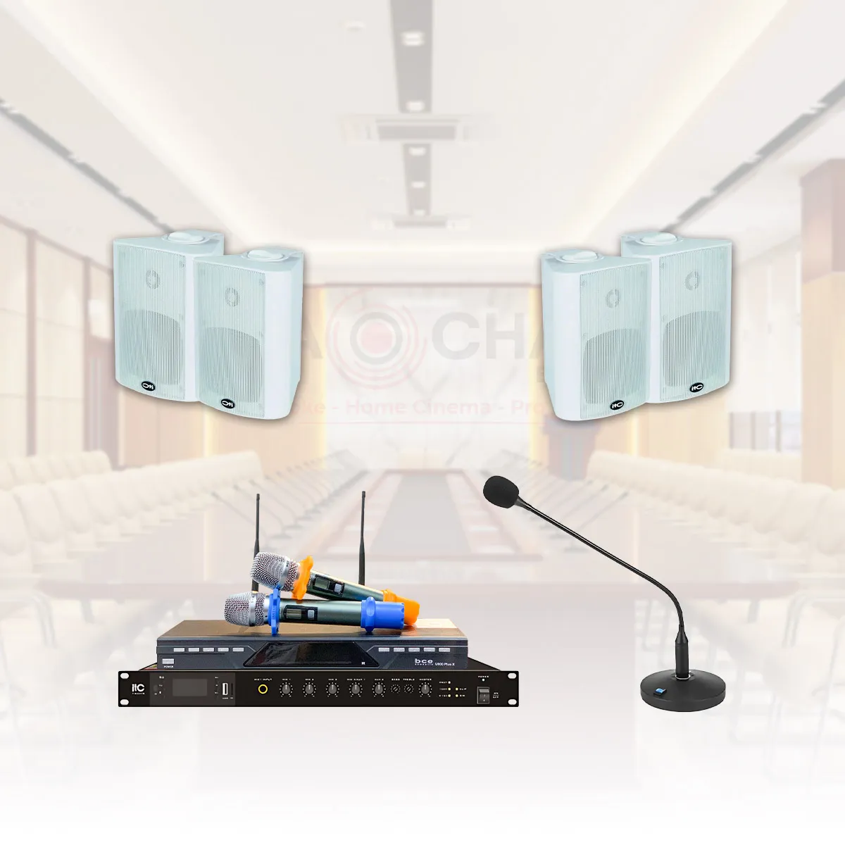 Hệ thống âm thanh phòng họp, hội thảo ITC không dây 50-80m