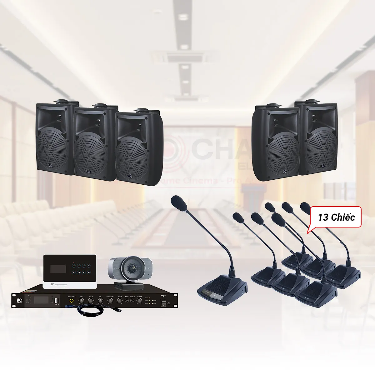 Hệ thống âm thanh Phòng họp trực tuyến ITC 80-120m2
