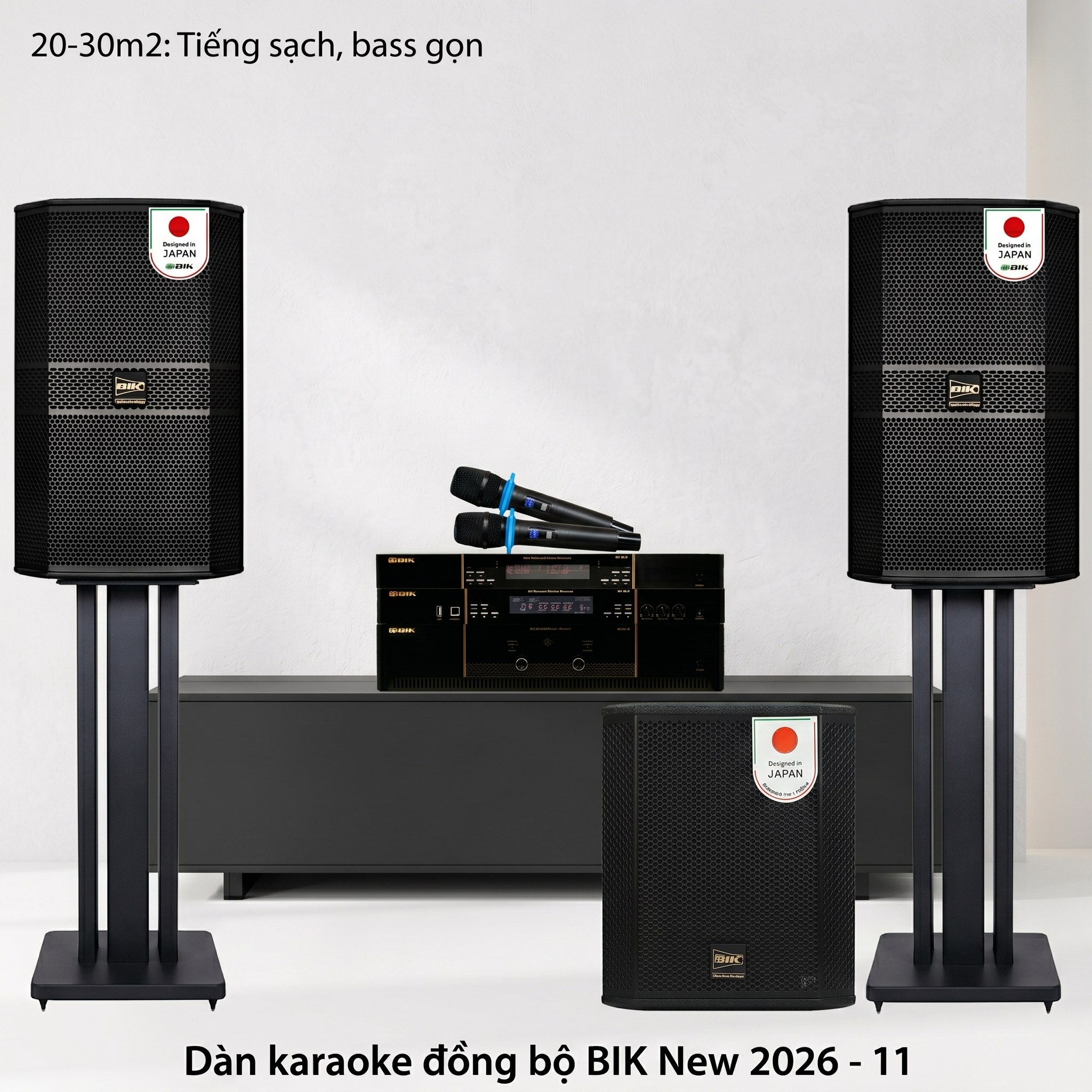 Dàn karaoke đồng bộ BIK New 2026 - 11 (BIK BBK-S310, BIK VK-A52, BIK VK-R51, BIK BBK-W25A, BIK VK- M51)