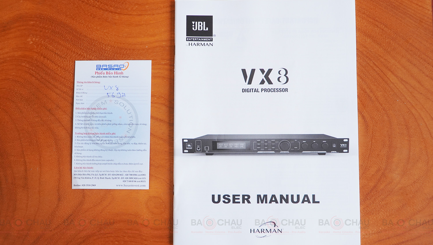 Vang số JBL VX8