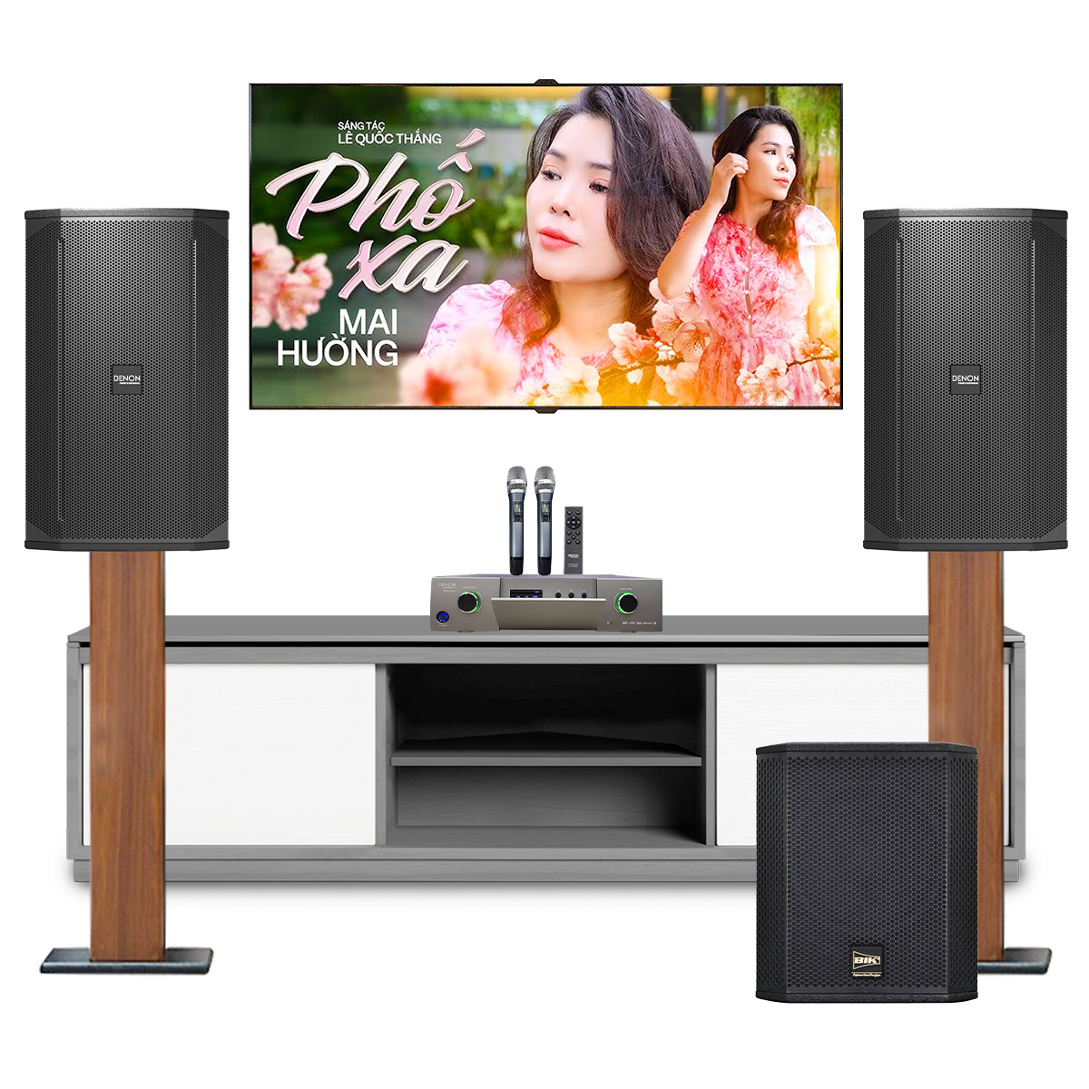 Dàn karaoke gia đình Denon Nhật 28 (Denon DN-510, Denon Pro DP-N1600, BIK BBK-W25A)