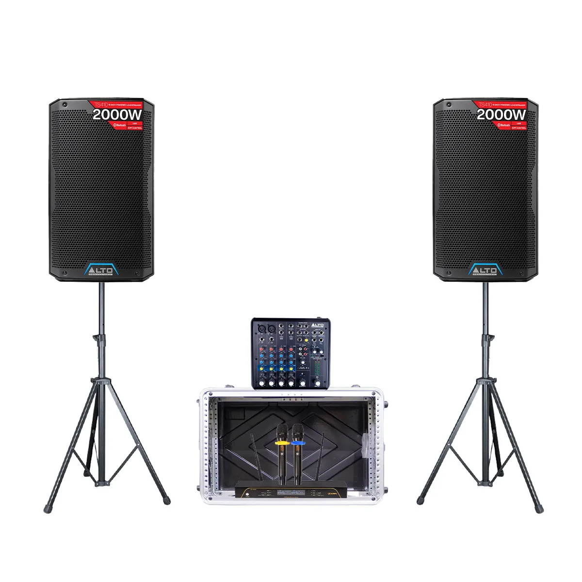 Dàn karaoke - Sân khấu mini Alto 22 (Alto TS410, Alto TRUEMIX600 , BIK BJ-U200, Tủ ABS 6UM)