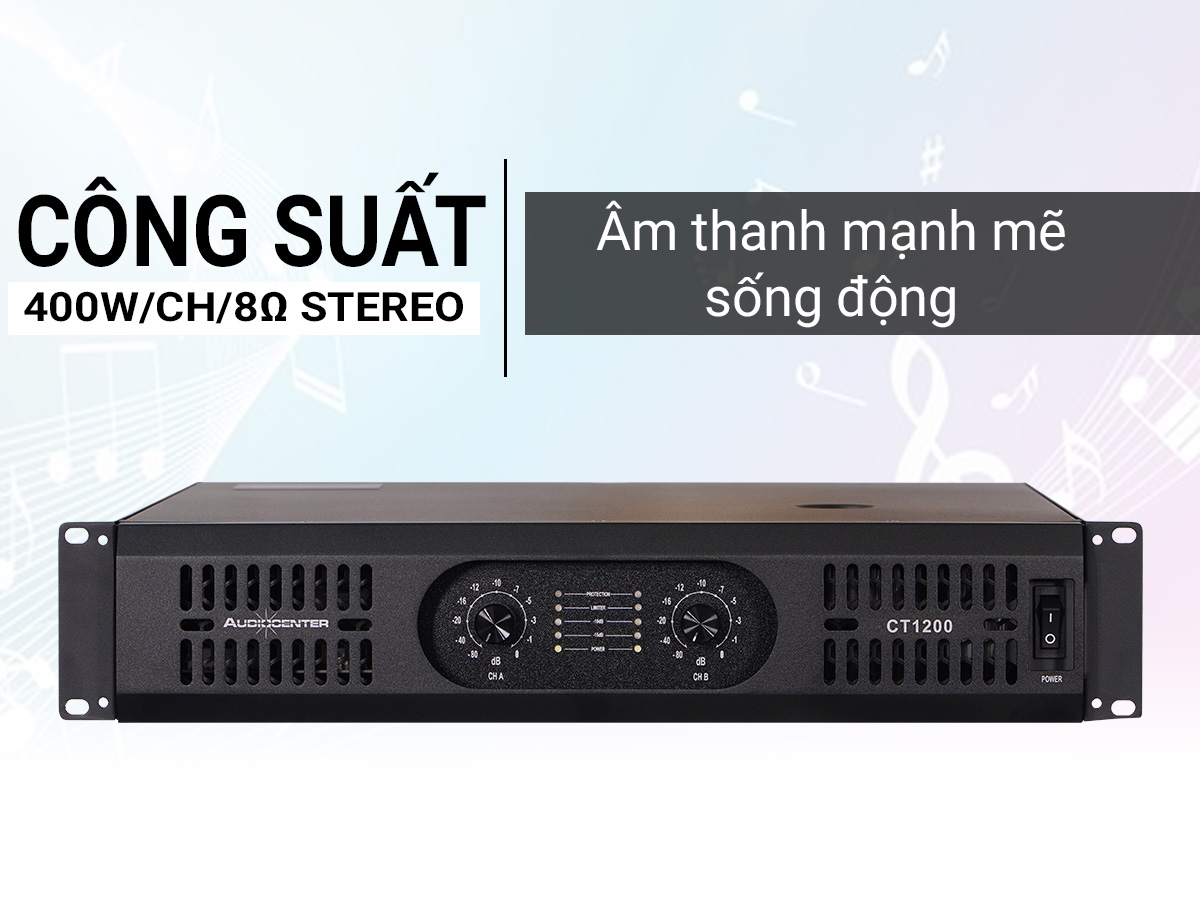 Cục đẩy 2 K&ecirc;nh Audiocenter CT1200